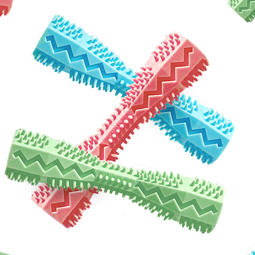 Rubber Bone Toy With Bristles