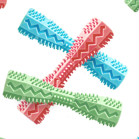 Rubber Bone Toy With Bristles